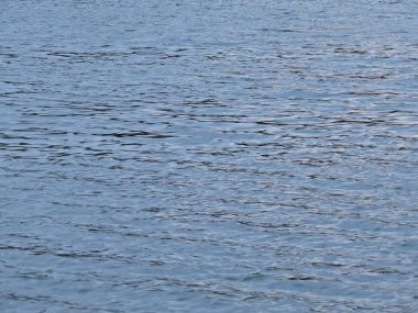 Küçük dalgalar ile bir temiz sakin su yüzey yansımasını manzaraya