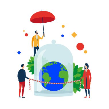 Güvenli dünya. İnsanlar korumak ve dünya korumak.