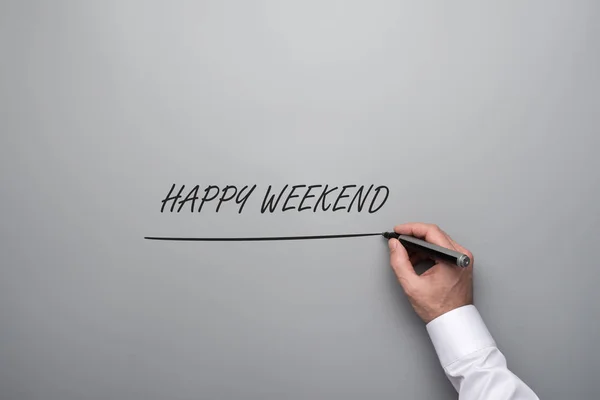 Happy weekend sign — Stok Foto