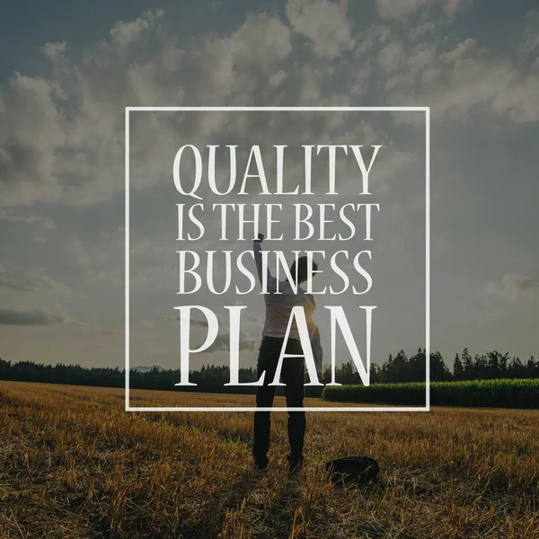 Quality is the best business plan — Stock Photo, Image