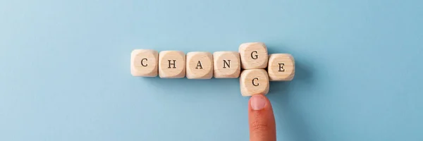 Zmiana słowa zmiana na szansę — Zdjęcie stockowe