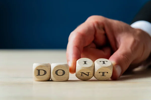 Wijzigen niet in te doen het teken — Stockfoto