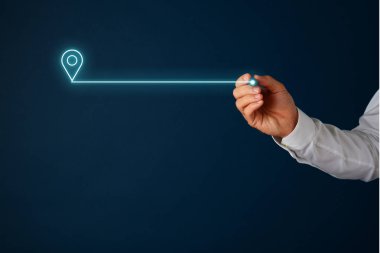 Sanal arabirimde konum haritası simgesi