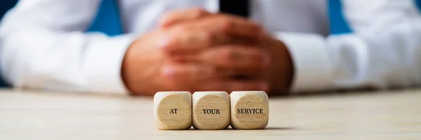 At your service sign — Stock Photo, Image