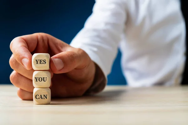 Yes you can encouragement sign — Stock Photo, Image