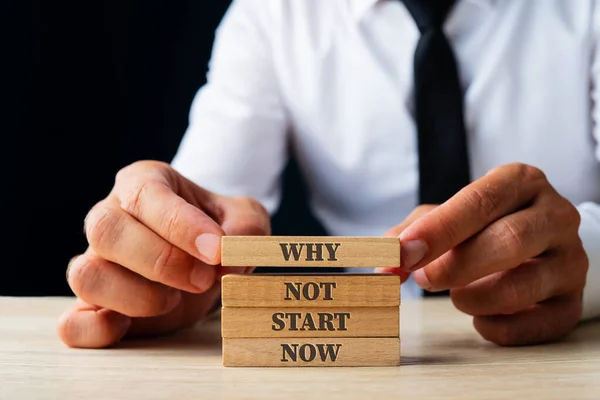 Why not start now sign — Stock Photo, Image