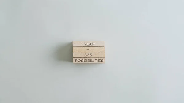 Un an c'est 365 possibilités signe — Photo
