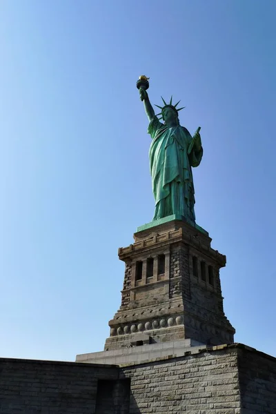 Famoso Marco Americano Estátua Liberdade Nova York — Fotografia de Stock