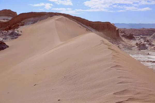 Ogromna Windswept Wydma Piasku Odległej Części Chile Atacama Pustyni — Zdjęcie stockowe