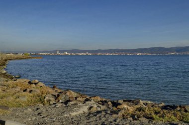 Nessebar Bulgaristan tarafından karadeniz kıyılarının manzara
