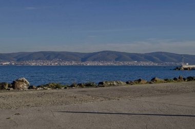 Nessebar Bulgaristan tarafından karadeniz kıyılarının manzara