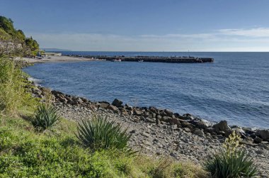 Nessebar Bulgaristan tarafından karadeniz kıyılarının manzara
