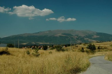 Bulgaristan 'da plana dağ bölgesinde peyzaj