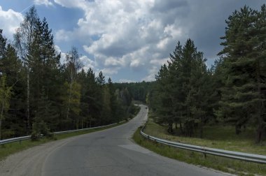 Bulgaristan 'da plana dağ bölgesinde peyzaj