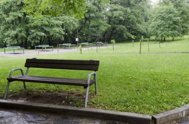 Park Rila yağmurlu gün Dupnica, Bulgaristan
