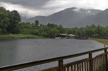 Park Rila yağmurlu gün Dupnica, Bulgaristan