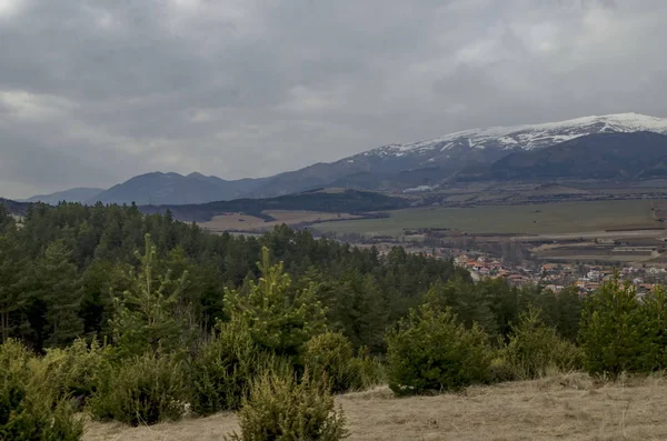 Dorf Chavdar Vor Dem Balkan Winter Bulgarien — Stockfoto