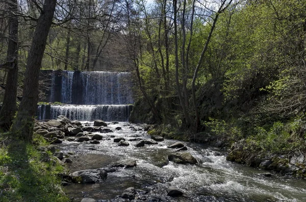 Вид Водоспад Річці Бістріца Село Панчарево Місце Туризму Подорожі Горі — стокове фото