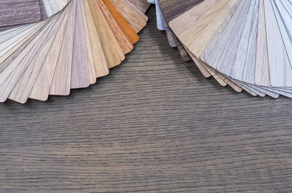 Wooden samples for floor laminate or furniture in home or commercial building.Small color sample boards. Image for design