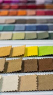 Katalog örgüler kumaş doku arka plan, süet kumaş dokusu, Tekstil Sanayi arka plan bulanık, renkli pamuk kumaş, makro, doku Katalog ile gelen çok renkli kumaş