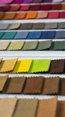 Katalog örgüler kumaş doku arka plan, süet kumaş dokusu, Tekstil Sanayi arka plan bulanık, renkli pamuk kumaş, makro, doku Katalog ile gelen çok renkli kumaş