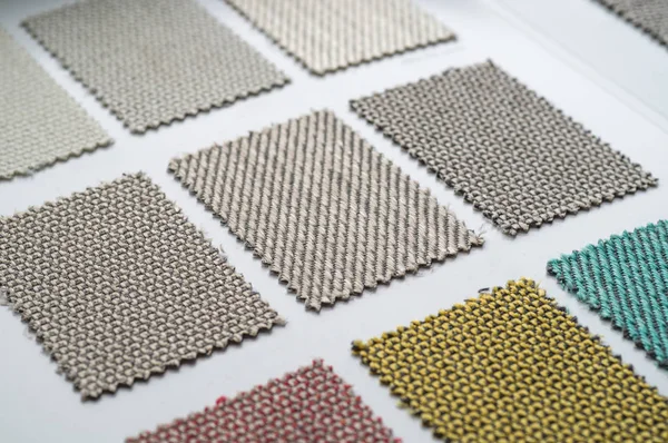 Catálogo de pano multicolorido de fundo de textura de tecido de esteiras, textura de tecido de seda, fundo da indústria têxtil — Fotografia de Stock