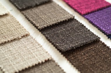 Renkli kumaş kataloğu kumaş dokusu arka plan, ipek kumaş dokusu, tekstil endüstrisi arka plan