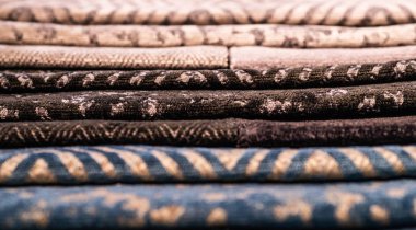 Katalog mobilya kumaş, doku arka plan, ipek kumaş dokusu çok renkli kumaş