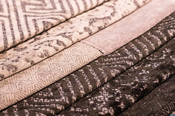 Katalógus bútor szövet, háttér textúra, selyem szövet szerkezete tarka ruhát — Stock Fotó