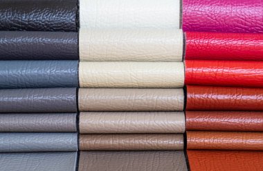 Mat kumaş doku arka plan dan çok renkli taklit deri Kataloğu, leatherette kumaş doku