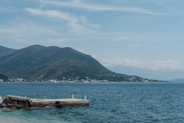 Pohled Pobřežní Města Herceg Novi Montenegro — Stock fotografie