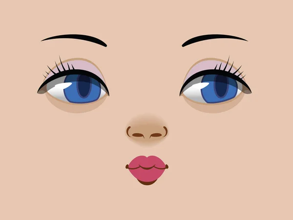 Kauniit naisen silmät. Seksikäs tyttö . — vektorikuva