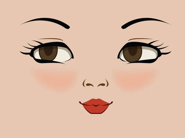 女性の美しい目。ねえ、彼女. — ストックベクタ