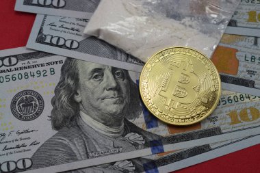 Satış ve kirli para (dolar) uyuşturucu bitcoin yoluyla kazanılan aklama