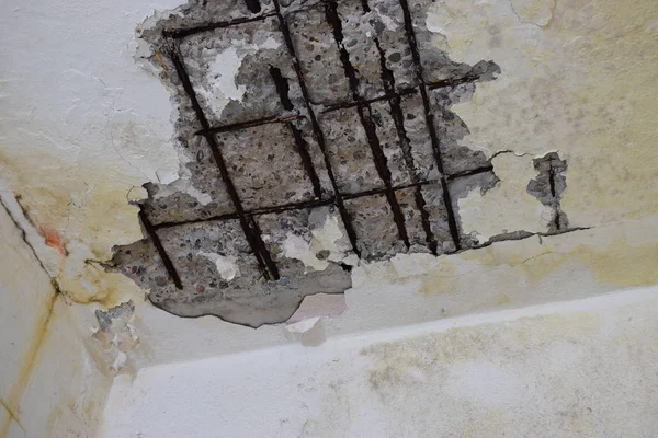 Repair Old House Old Broken Walls Ceiling — Stock Photo, Image