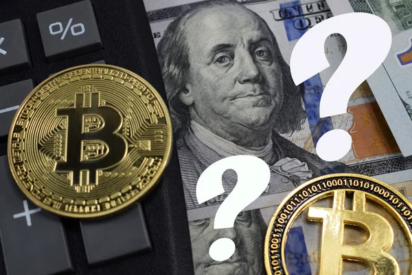 Sanal para (bitcoin) ve bir hesap makinesi ile dolar kar saymak için