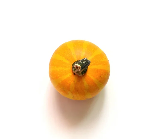 Citrouille Orange Isolée Sur Fond Blanc Vue Dessus — Photo