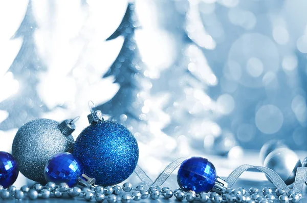 Christmas Holiday Achtergrond Versierd Met Kerstballen Lichte Garland Kerstmis Nieuwjaar — Stockfoto