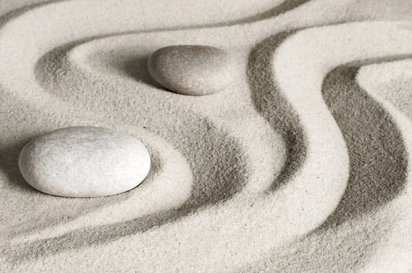 Медитационный Камень Концентрация Релаксационный Песок Гармонии Равновесия — стоковое фото