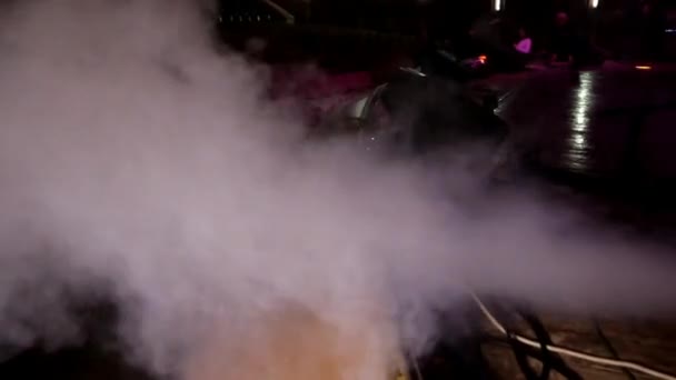 Dymmashiny 产生的烟雾的运动 — 图库视频影像