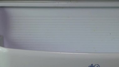 kadın elleri buzdolabında yumurta ile stand ayarlayın