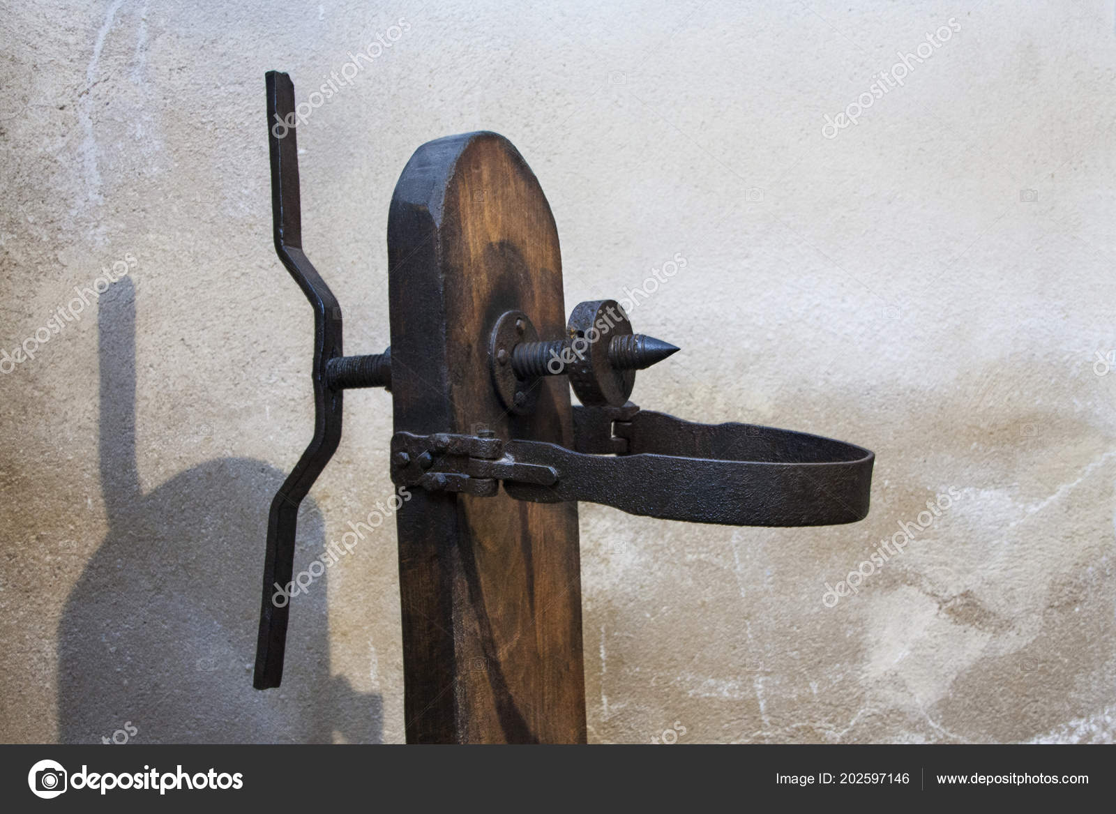 Device Used Capital Punishment Spain Called Garrote Vil Stock Photo by
