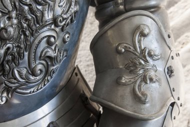 details on a spanish knight armor breastplate clipart