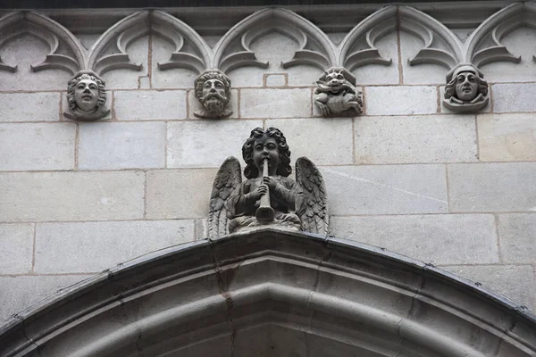 Détails Dans Cathédrale Gothique Barcelone — Photo