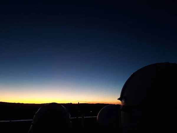 Soumrak Padá Astronomické Centrum — Stock fotografie