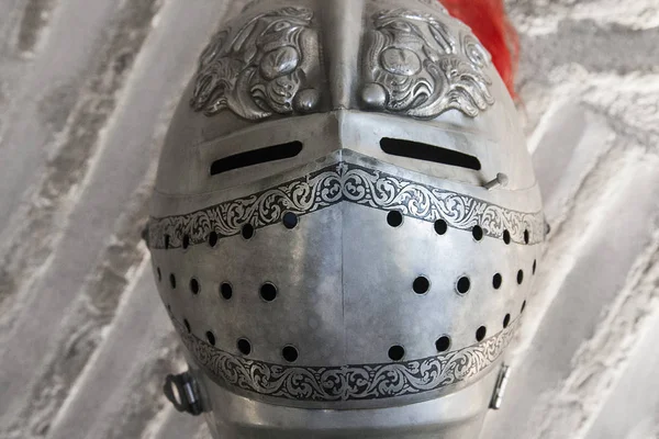 Шлем Средневековой Брони Испанском Стиле — стоковое фото