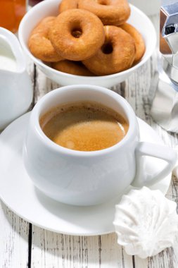 fincan kahve ve tatlılar, tatlı, dikey