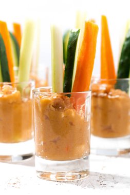 Kabak Humus ve taze sebze, portre