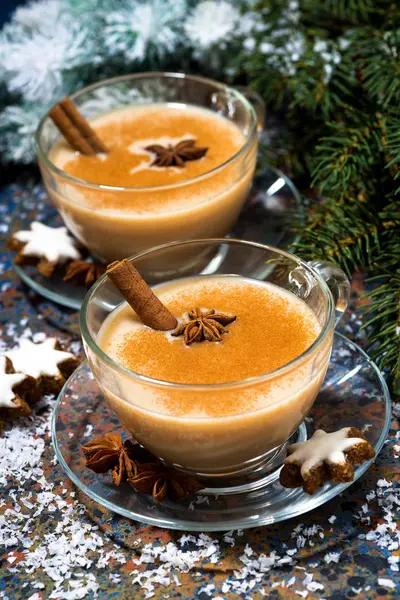 Winter Pittige Masala Thee Koekjes Verticale Bovenaanzicht — Stockfoto