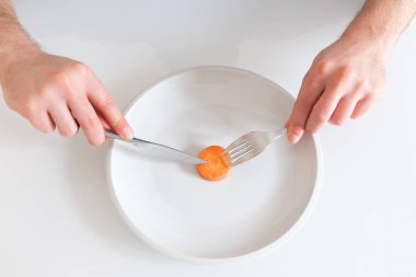 Bir tabak içinde bir sebze ile düşük kalorili yemek